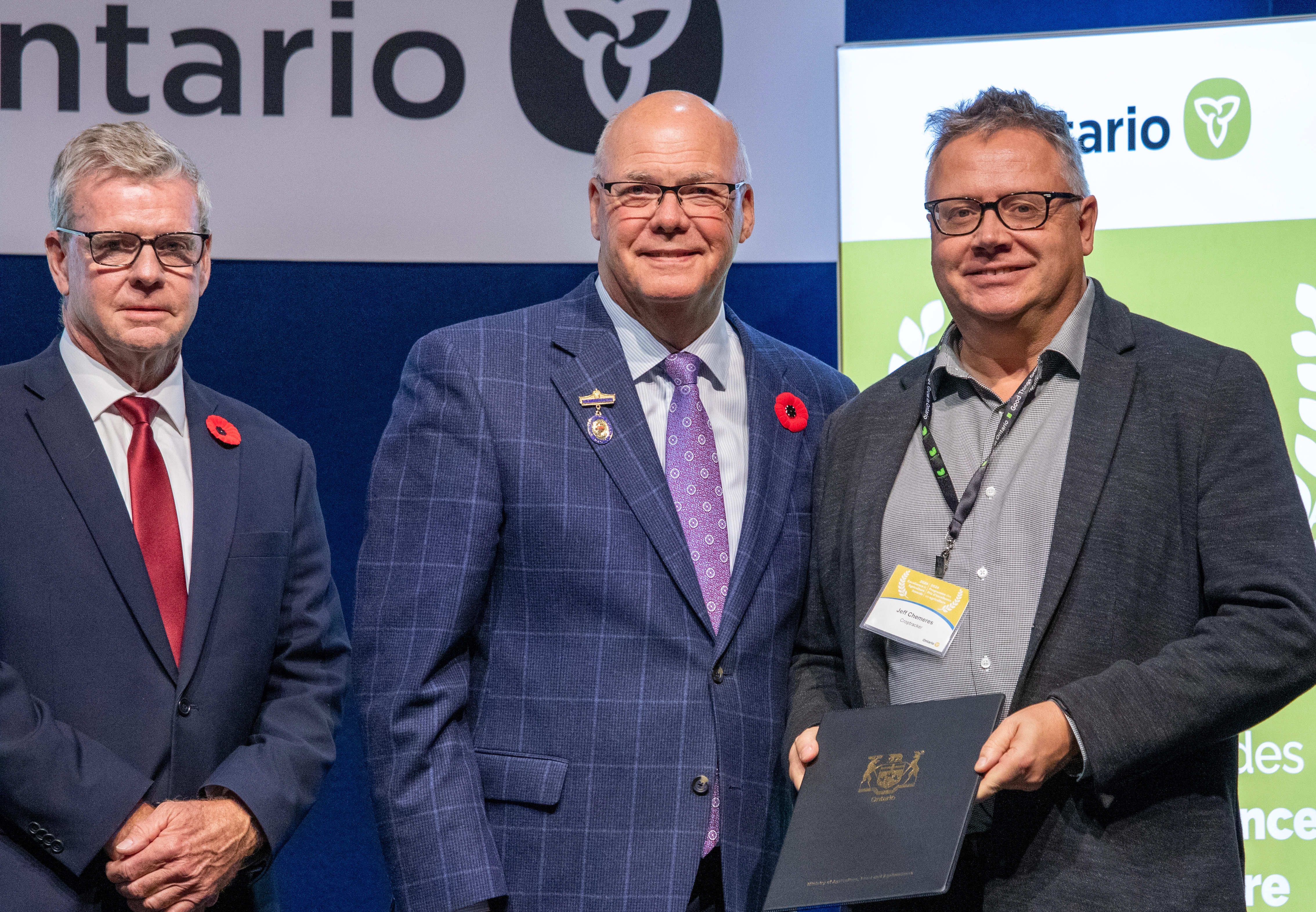 Image of CFO Jeff Chemeres receiving Excellence in Agriculture Award