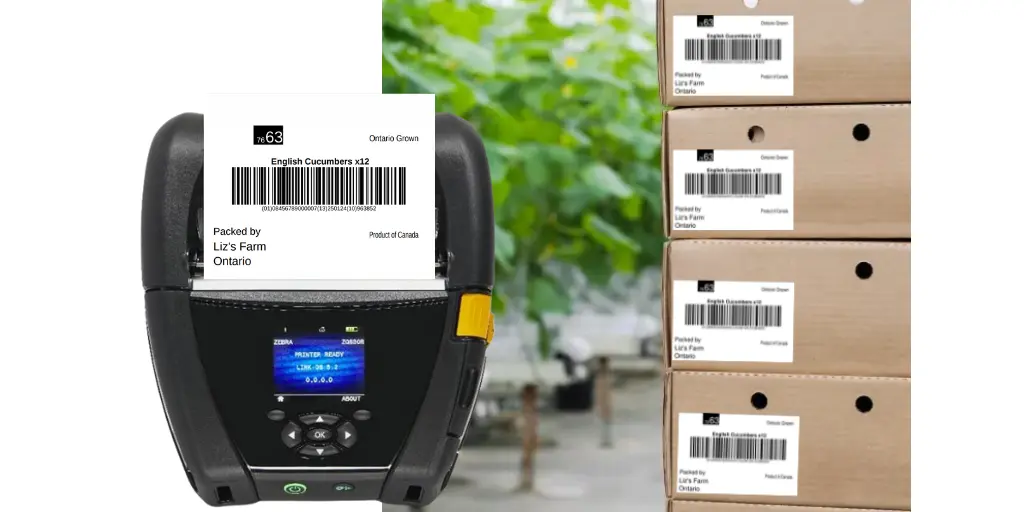 Mobile Printer - Prinitng Croptracker GS1 Label 